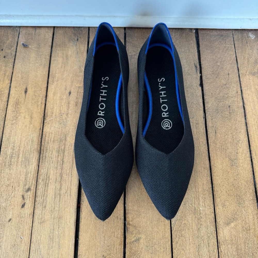 Rothy’s The Point Black Pointed Ballet Flat 7 - Picture 6 of 12